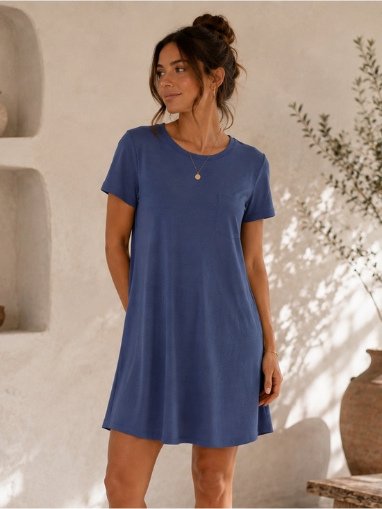 Abercrombie & Fitch Dresses & Skirts - Abercrombie & Fitch Women's Soft Lounge Dress Blue
Size Medium